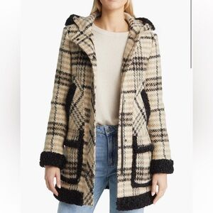Sam Edelman Plaid Hooded Duffle
Coat
